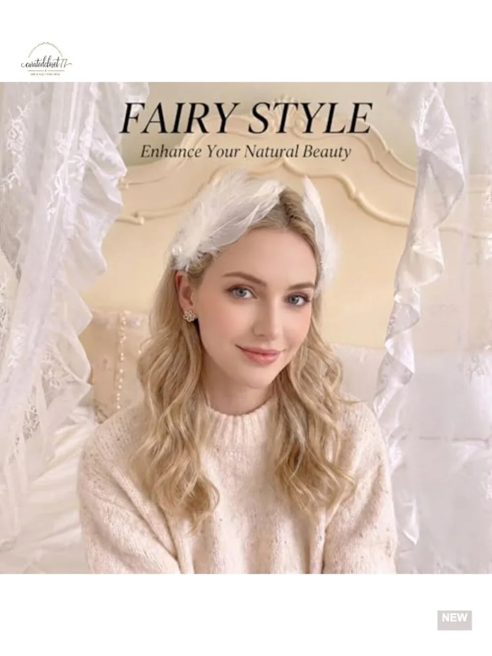White Feather Hair Clips - Ballet Hair Accessories with Faux Pearl Barrettes,